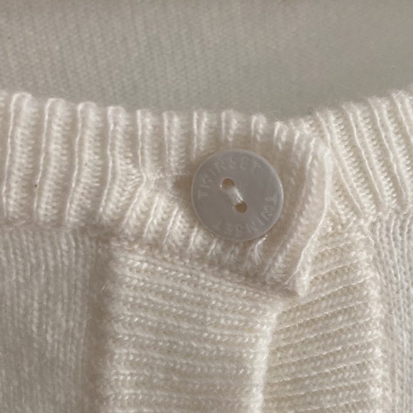 TWIN-SET cream sweater with ruffle trim - Picture 8 of 13